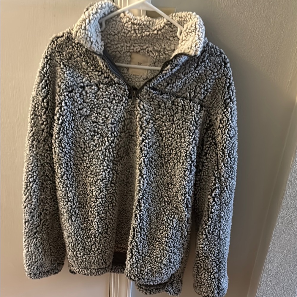 Thread & Supply Black and White Sherpa Jacket